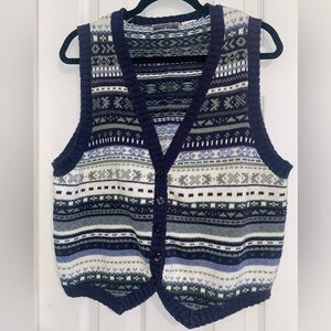 Erika Classics Knit Vest with Button Front